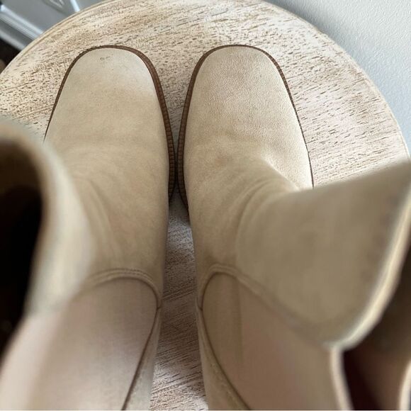 Sam Edelman Rollins Suede Boots With Side Stretch in Sesame Tan Sz 9 NWOB - Picture 8 of 9